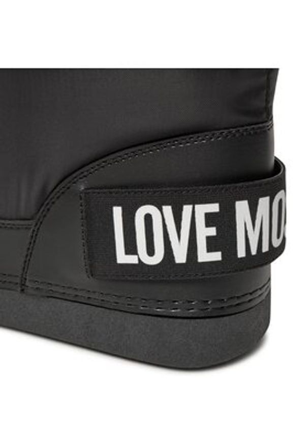 Love Moschino - LOVE MOSCHINO Śniegowce JA24972G0HEB0000 Czarny. Kolor: czarny. Materiał: materiał