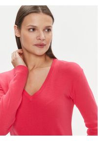 United Colors of Benetton - United Colors Of Benetton Sweter 1091D4625 Różowy Regular Fit. Kolor: różowy. Materiał: bawełna