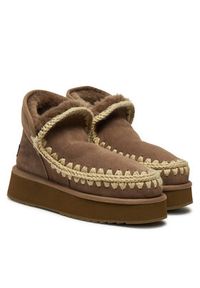 Mou Śniegowce Mini Eskimo Platform Boot FW681000A Brązowy. Kolor: brązowy. Materiał: skóra. Obcas: na platformie #2