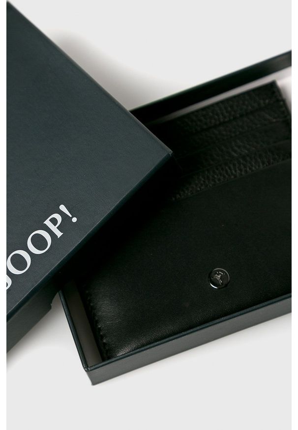 JOOP! - Joop! - Portfel skórzany. Kolor: czarny. Materiał: skóra. Wzór: gładki