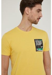 medicine - Medicine t-shirt męski kolor żółty z nadrukiem. Kolor: żółty. Wzór: nadruk