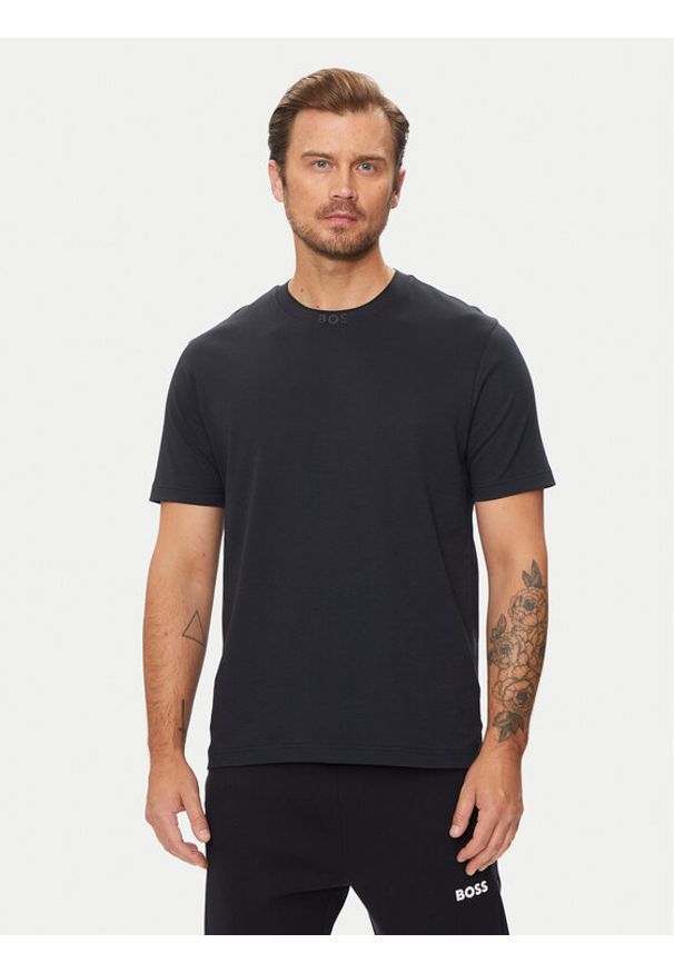 BOSS - Boss T-Shirt 50519354 Granatowy Relaxed Fit. Kolor: niebieski. Materiał: bawełna