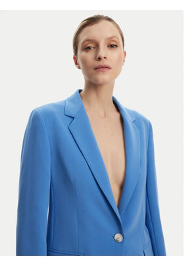 BOSS Marynarka Jocaluah 50490053 Niebieski Regular Fit. Kolor: niebieski. Materiał: syntetyk