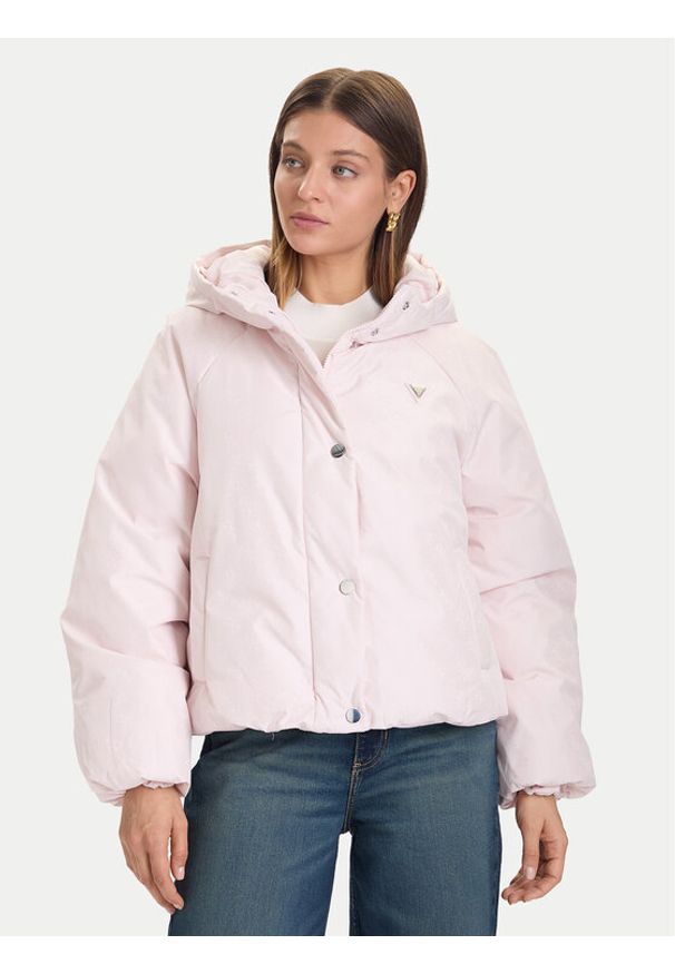 Guess Kurtka zimowa V5BL07 WGLW2 Różowy Relaxed Fit. Kolor: różowy. Materiał: syntetyk. Sezon: zima