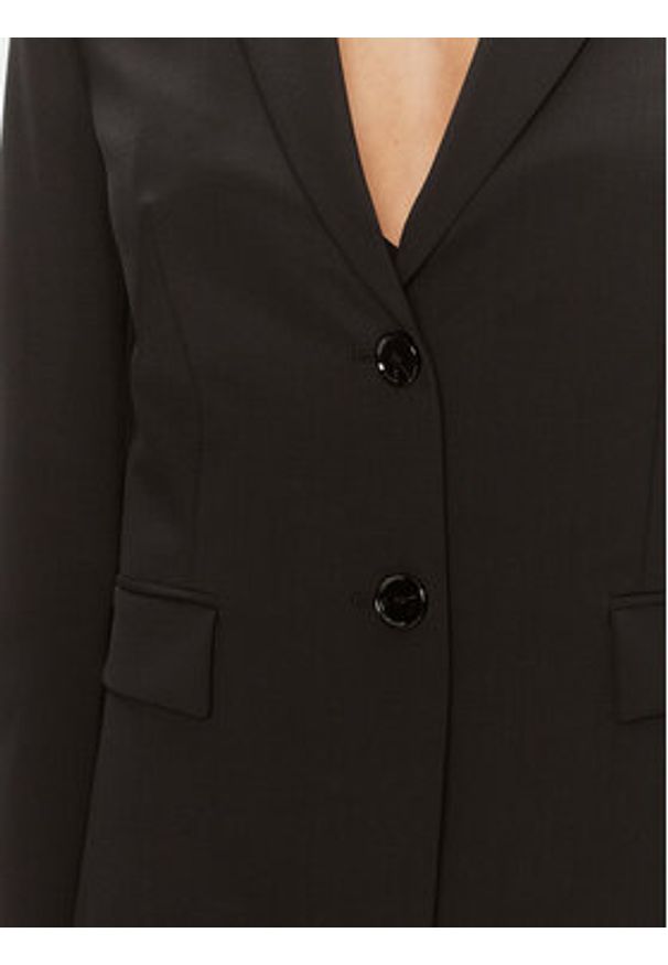BOSS - Boss Marynarka Juleah 50490035 Czarny Regular Fit. Kolor: czarny. Materiał: wełna