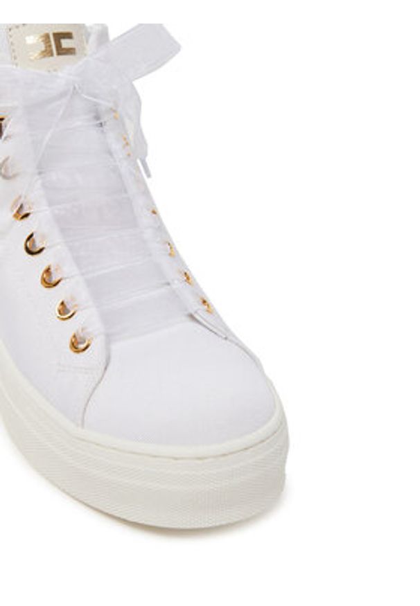 Elisabetta Franchi Sneakersy F4-A9E-0243 Biały. Kolor: biały. Materiał: materiał