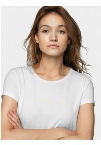 outhorn - T-shirt damski. Materiał: elastan, poliester, dzianina, wiskoza