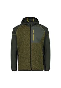 Bluza męska turystyczna CMP 32H2187. Kolor: zielony. Styl: sportowy. Sport: turystyka piesza