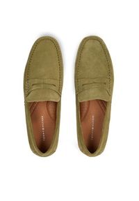 TOMMY HILFIGER - Tommy Hilfiger Mokasyny Casual Hilfiger Suede Driver FM0FM04998 Khaki. Okazja: na co dzień. Kolor: brązowy. Materiał: skóra, zamsz. Styl: casual #5