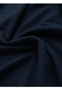Ombre Clothing - Klasyczny męski sweter z wiskozą BASIC z okrągłym dekoltem – granatowy V9. Kolor: niebieski. Materiał: wiskoza. Styl: klasyczny #4