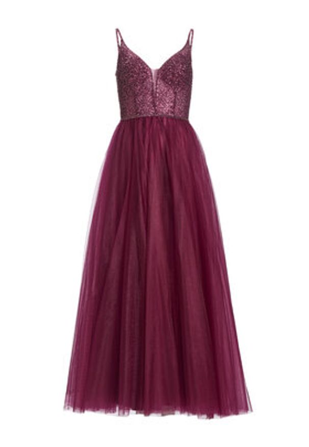 Hey Kyla Sukienka wieczorowa 5AJ127HK Bordowy Regular Fit. Kolor: czerwony. Materiał: syntetyk. Styl: wizytowy