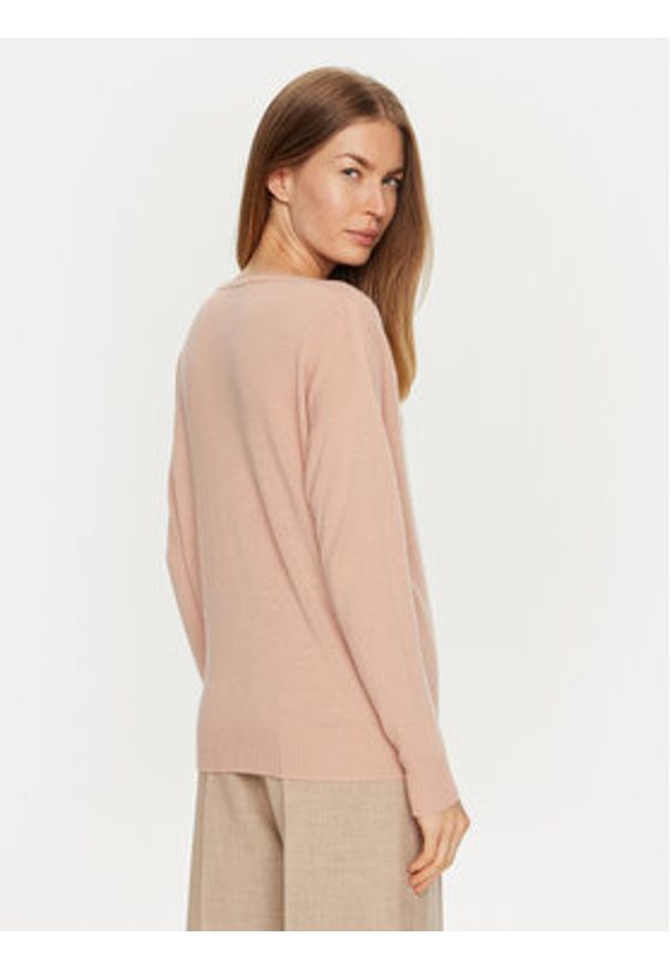 ViCOLO Sweter 22046S Różowy Regular Fit. Kolor: różowy. Materiał: kaszmir