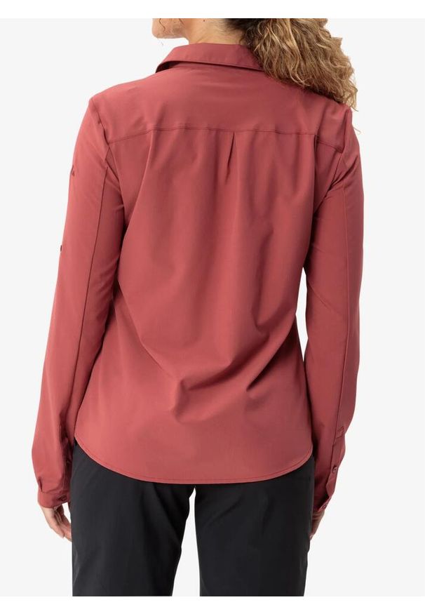 Koszula podróżnicza damska Vaude Rosemoor LS Shirt IV. Kolor: czerwony