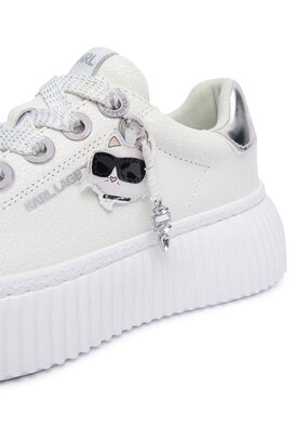 Karl Lagerfeld - KARL LAGERFELD Sneakersy KL42376C Biały. Kolor: biały. Materiał: skóra