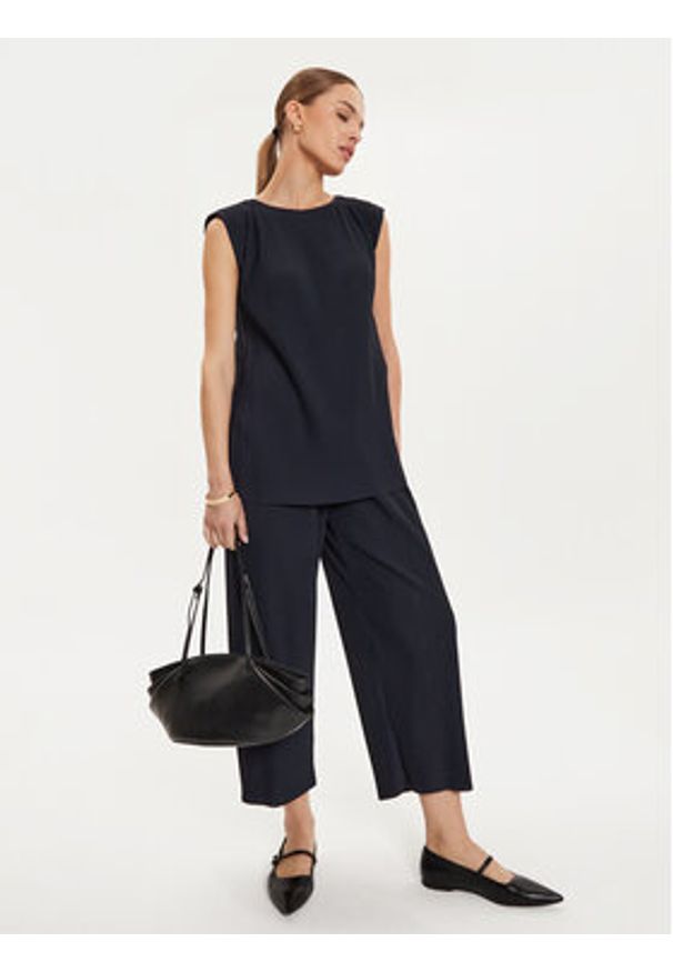 Max Mara Leisure Bluzka Cambusa 24269460 Granatowy Regular Fit. Kolor: niebieski. Materiał: syntetyk