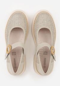 Renee - Zielone Skórzane Półbuty Mary Jane w Stylu Chunky Zdobione Plecionką Morxina. Zapięcie: klamry. Kolor: zielony. Materiał: skóra. Szerokość cholewki: normalna. Wzór: aplikacja. Styl: retro #2