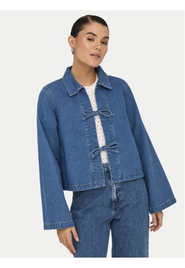 only - ONLY Kurtka jeansowa Thora 15357228 Niebieski Regular Fit. Kolor: niebieski. Materiał: bawełna