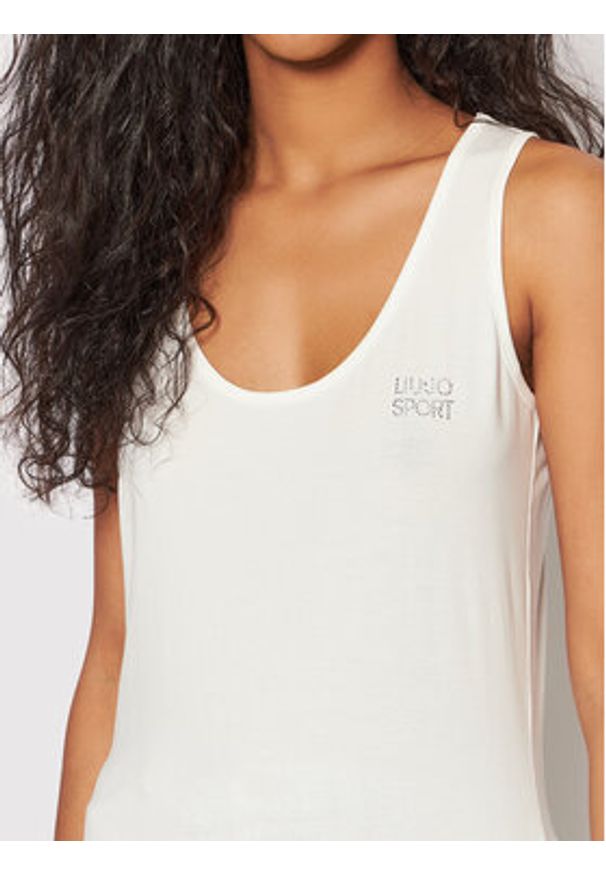 Liu Jo Sport Top TA2082 J5003 Biały Regular Fit. Kolor: biały. Materiał: bawełna. Styl: sportowy