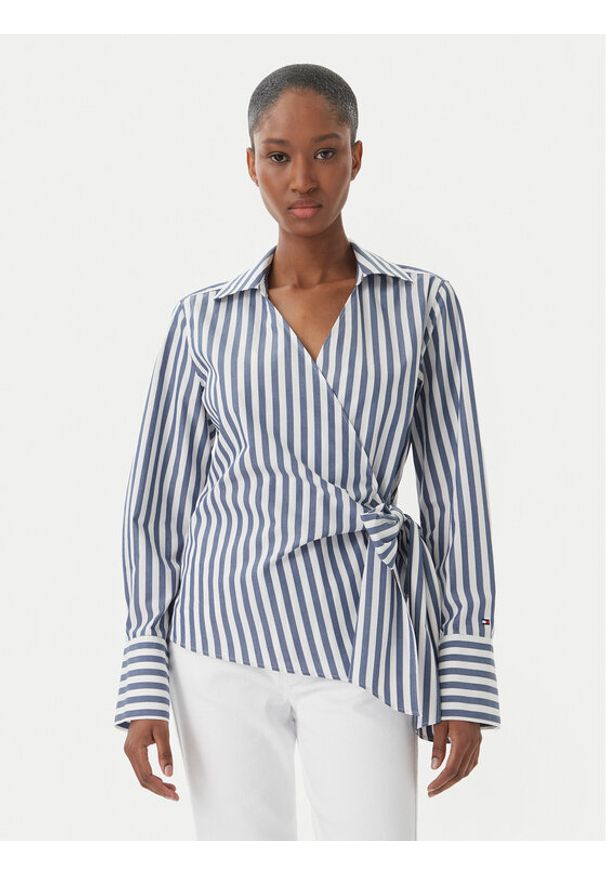 TOMMY HILFIGER - Tommy Hilfiger Koszula WW0WW49650 Niebieski Slim Fit. Kolor: niebieski. Materiał: bawełna