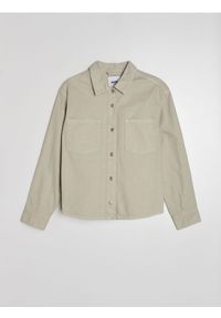 Sinsay - Jeansowa koszula z kieszeniami - zielony. Kolor: zielony. Materiał: jeans #1