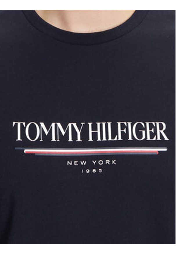 TOMMY HILFIGER - Tommy Hilfiger T-Shirt Brand Love MW0MW40324 Granatowy Regular Fit. Kolor: niebieski. Materiał: bawełna