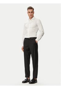 Hugo - HUGO Koszula Kenno 50566215 Biały Slim Fit. Kolor: biały. Materiał: bawełna #4