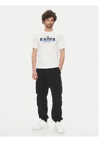 Kappa T-Shirt 351U8KW 001 Biały Regular Fit. Kolor: biały. Materiał: bawełna #5