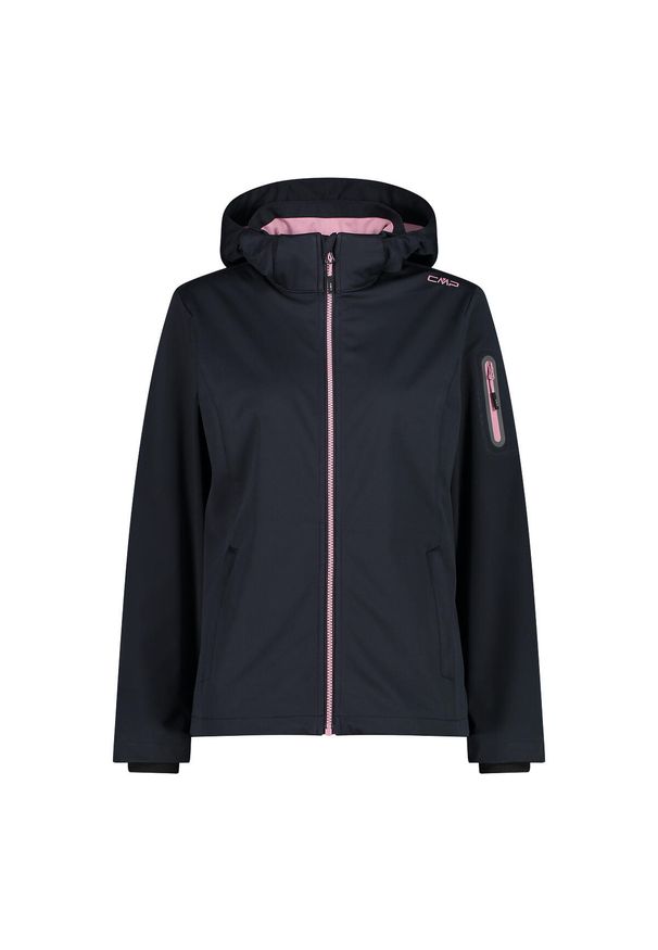 Kurtka przeciwdeszczowa damska z kapturem CMP. Typ kołnierza: kaptur. Kolor: szary. Sezon: wiosna. Sport: turystyka piesza