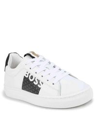 BOSS - Sneakersy Boss. Kolor: biały. Materiał: skóra #1