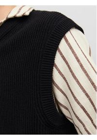 Jack & Jones - Jack&Jones Sweter Rib 12241167 Czarny Regular Fit. Kolor: czarny. Materiał: bawełna