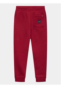 TOMMY HILFIGER - Tommy Hilfiger Spodnie dresowe Monotype KB0KB08278 D Bordowy Regular Fit. Kolor: czerwony. Materiał: bawełna