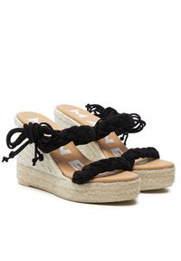 Manebi Espadryle Hamptons Two Braided Bands Wedge Espadrilles K 1.0 WE Czarny. Kolor: czarny #6