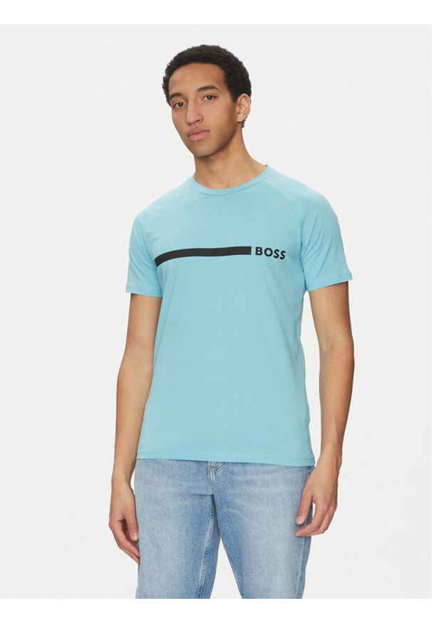 BOSS T-Shirt 50517970 Niebieski Slim Fit. Kolor: niebieski. Materiał: bawełna