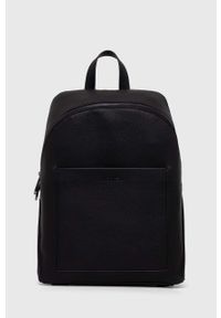 Calvin Klein plecak męski kolor czarny duży gładki. Kolor: czarny. Materiał: włókno, materiał. Wzór: gładki #1