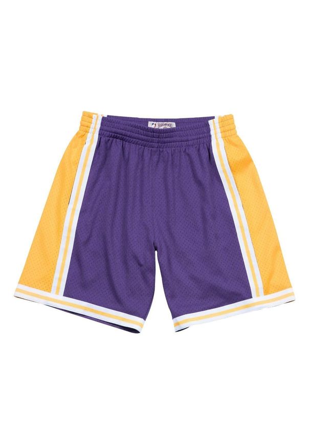 Mitchell & Ness - Krótki Los Angeles Lakers nba. Kolor: fioletowy, wielokolorowy, żółty. Długość: krótkie. Sport: koszykówka