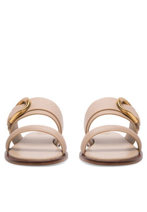 Gino Rossi Klapki ELZA-112686 Beżowy. Kolor: beżowy. Materiał: skóra