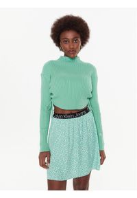 Calvin Klein Jeans Sweter J20J220708 Zielony Regular Fit. Kolor: zielony. Materiał: bawełna #1