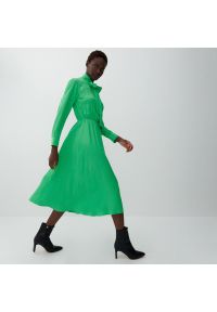Reserved - Sukienka z wiskozy - Zielony. Kolor: zielony. Materiał: wiskoza #1