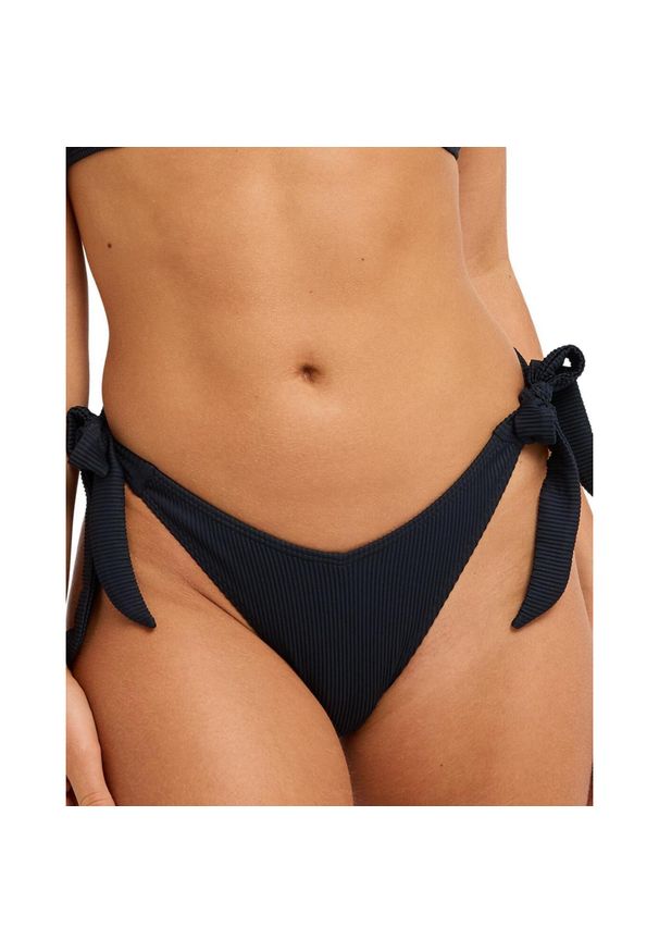 Roxy - Majtki bikini wiązane z boku dla Kobiety ROXY LOVE Czarny. Kolor: szary. Materiał: tkanina, poliamid, elastan
