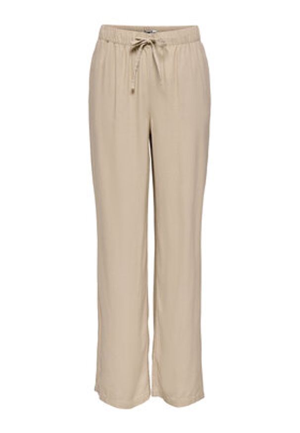 only - ONLY Spodnie materiałowe Goa 15363676 Beżowy Straight Fit. Kolor: beżowy. Materiał: wiskoza