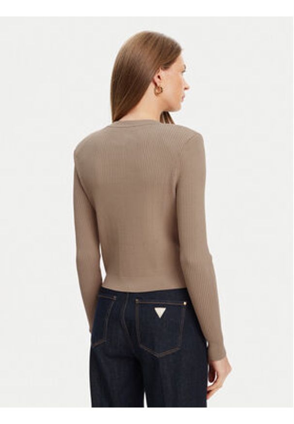 Guess Kardigan W5YR09 Z0130 Beżowy Regular Fit. Kolor: beżowy. Materiał: syntetyk