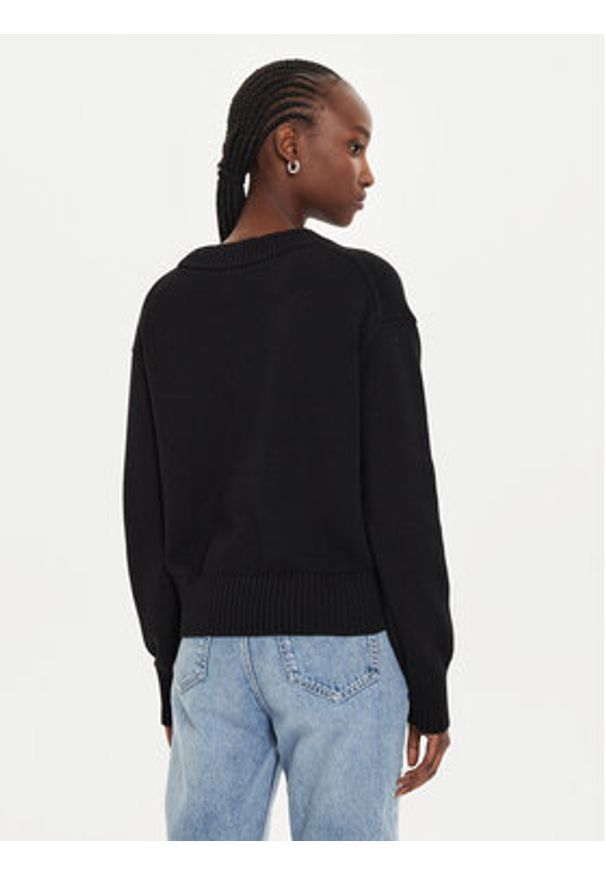 Calvin Klein Jeans Sweter Embro Badge J20J224632 Czarny Regular Fit. Kolor: czarny. Materiał: bawełna