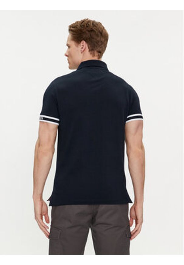TOMMY HILFIGER - Tommy Hilfiger Polo Monotype MW0MW34737 Granatowy Slim Fit. Typ kołnierza: polo. Kolor: niebieski. Materiał: bawełna