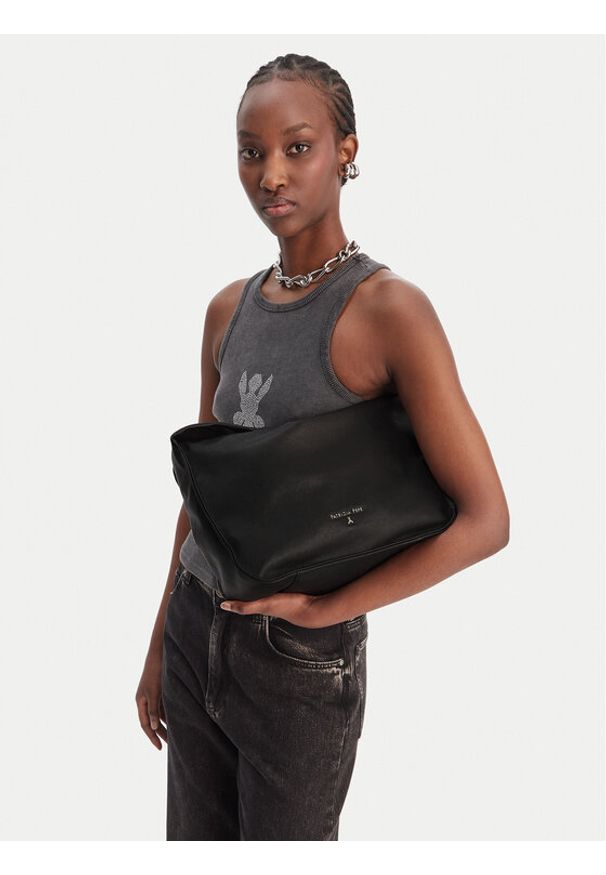 Patrizia Pepe Torebka 8B0314/L177-K103 Czarny. Kolor: czarny. Materiał: skórzane
