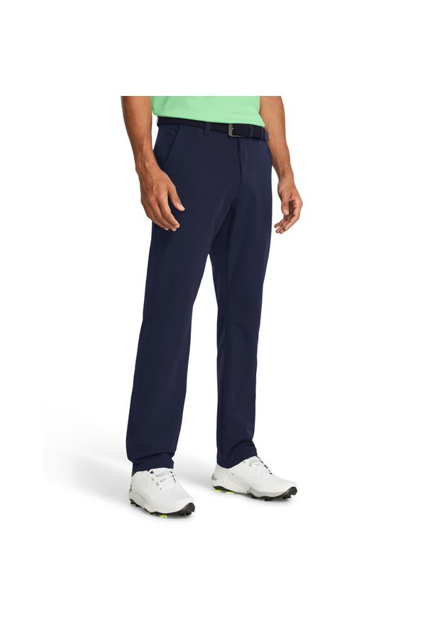 Spodnie Under Armour UA Tech™ lekkie i elastyczne niebieskie. Kolor: niebieski. Materiał: poliester. Sport: golf, fitness