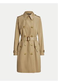 Lauren Ralph Lauren - LAUREN RALPH LAUREN Płaszcz przejściowy 297967122002 Beżowy. Kolor: beżowy. Materiał: bawełna, syntetyk #3