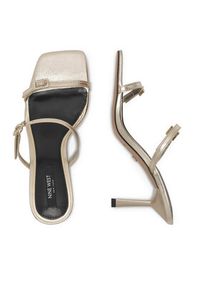 Nine West Klapki ZL23005-1CC Złoty. Kolor: złoty. Materiał: skóra #6