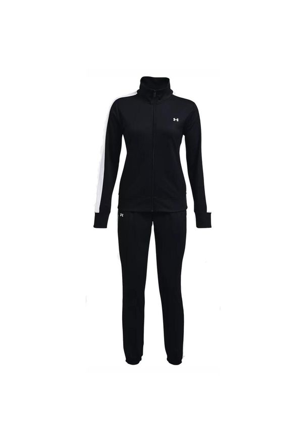 Dres sportowy dla kobiet Under Armour Trickot Tracksiut. Kolor: czarny. Materiał: dresówka