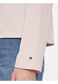 TOMMY HILFIGER - Tommy Hilfiger Bluzka Mini Corp Logo WW0WW39784 Różowy Relaxed Fit. Kolor: różowy. Materiał: bawełna #4