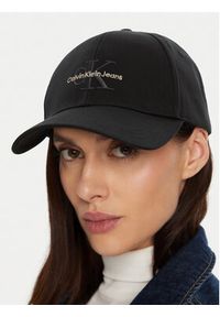 Calvin Klein Czapka z daszkiem Mono Logo Embro K60K612317 Czarny. Kolor: czarny. Materiał: materiał, bawełna #3